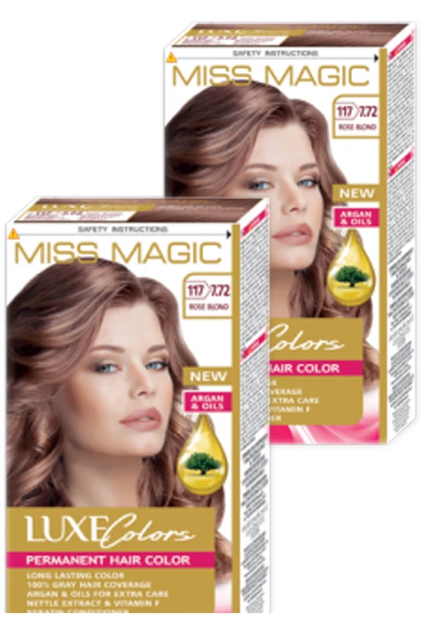 Mıss Magic Saç Boyası Pembe Sarı Renk 7,72 Set Boya 2'li Set ürün görseli 1