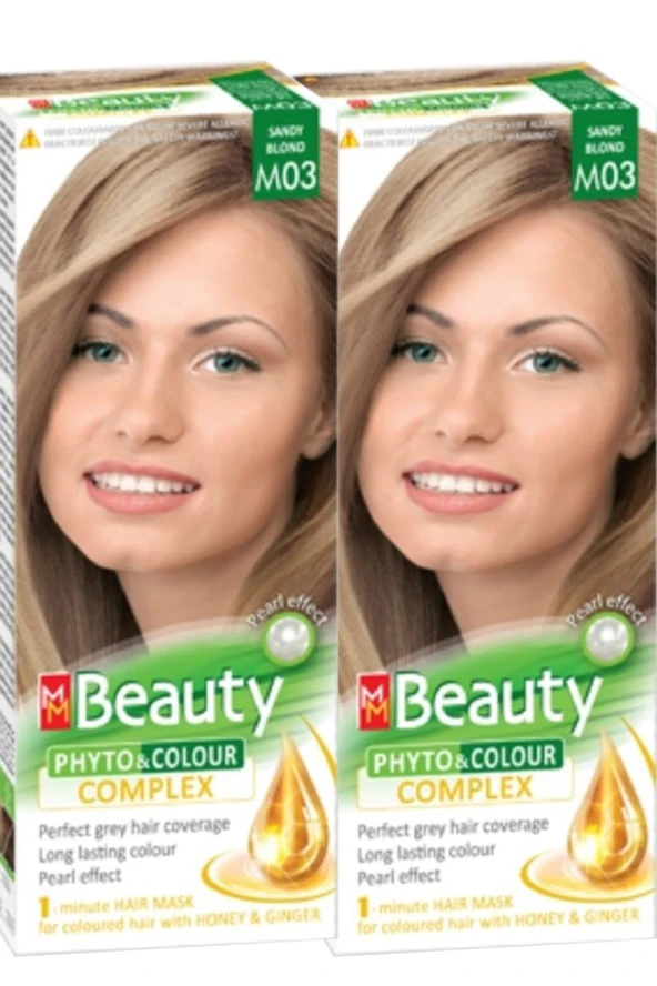 MM Beauty Saç Boyası ( Kumral Sarı ) M 03 Set Boya 2 li Set ürün görseli 1