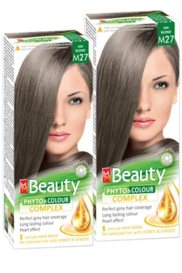 MM Beauty Saç Boyası M 27 (Küllü Kumral) Set Boya 2 li Set Boya ürün görseli 1