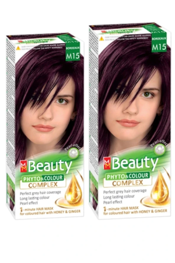 MM Beauty Saç Boyası M 15 (Kızıl Kestane) Set Boya 2 li Set Boya ürün görseli 1