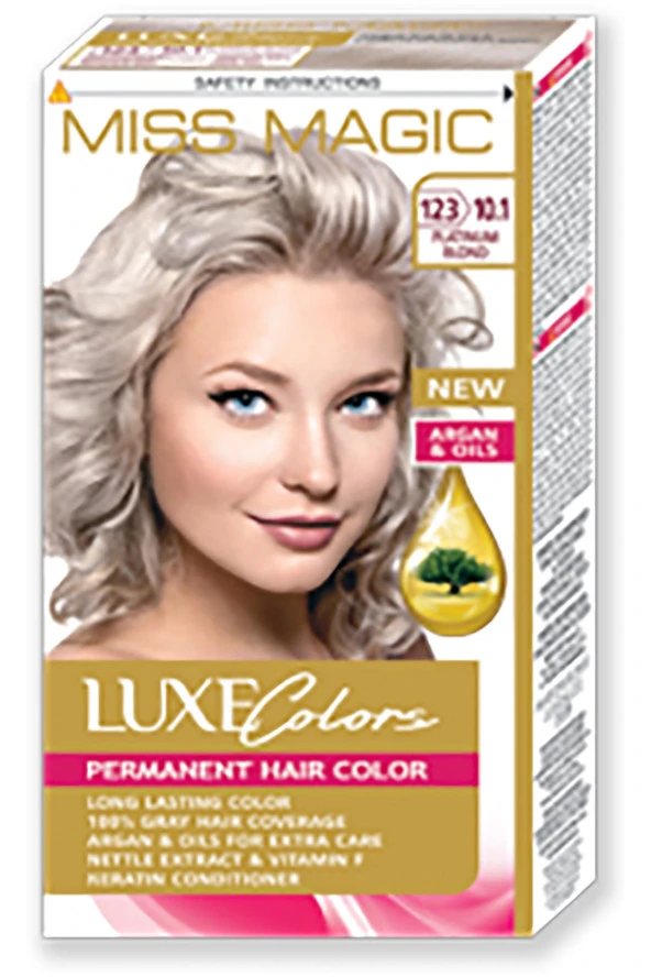 Mıss Magic Saç Boyası (set Boya) Platin Sarı 10,1 (123 Platınum Blond) ürün görseli 1