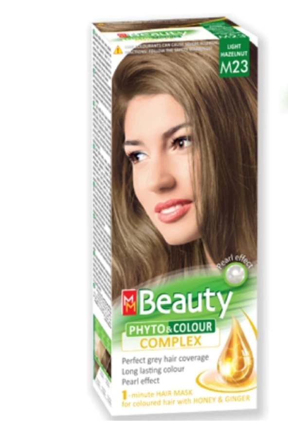 MM Beauty Saç Boyası M 23 (Açık Fındık Kabuğu) Set Boya ürün görseli 1