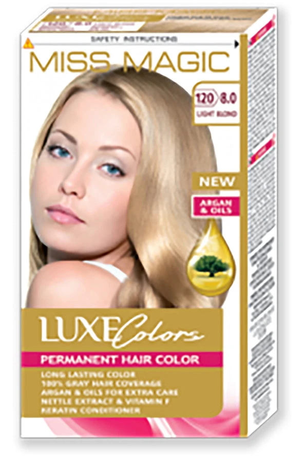 Mıss Magic Saç Boyası (set Boya) Açık Sarı 8,0 (120 Lıght Blond) ürün görseli 1