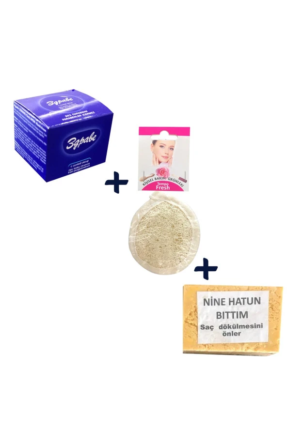 Zdrave Krem & Tempofresh Loofah Pon Pon Yüz Pedi & Bıttım Menengiç Sabun ürün görseli 1