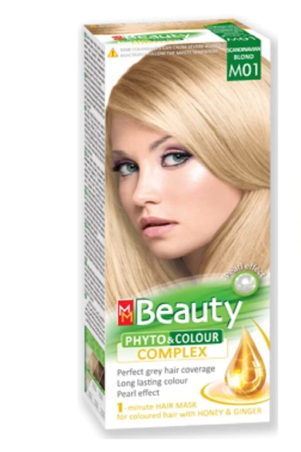 MM Beauty Saç Boyası M 01 (Platin Kumral) Set Boya ürün görseli 1