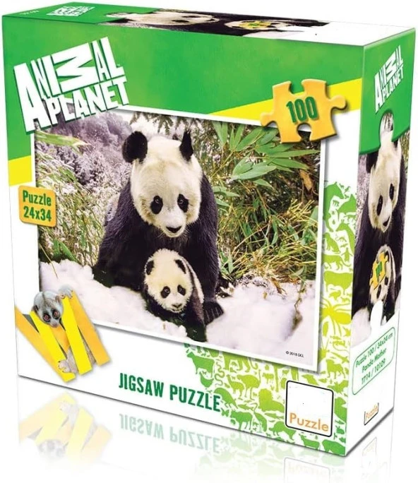 Hayal Sepeti Puzzle  PANDA  100 Parça 24X34Cm ürün görseli 1