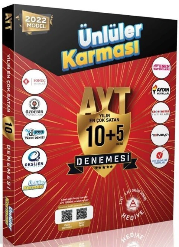 Ünlüler Karması 2022 AYT 10 Farklı Yayın 10 Farklı Deneme ürün görseli 1