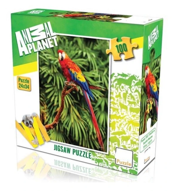 Hayal Sepeti Puzzle Papağan Kuşu Puzzle 100 Parça 24X34Cm ürün görseli 1