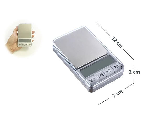 AEK-Tech 100g 0.01g Dijital Hassas Cep Terazi Taşınabilir Kapaklı - Resim 3