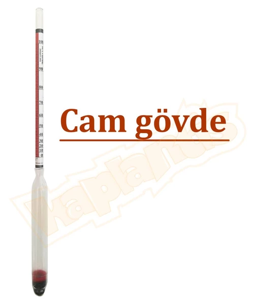 Eurodensimeter 0-100 20C Alkolmetre - Resim 2