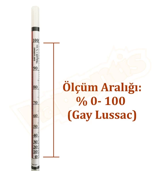 Eurodensimeter 0-100 20C Alkolmetre - Resim 5