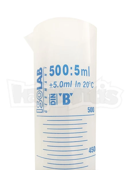ISOLAB 500ml Plastik Mezür Mavi Skala - Resim 2
