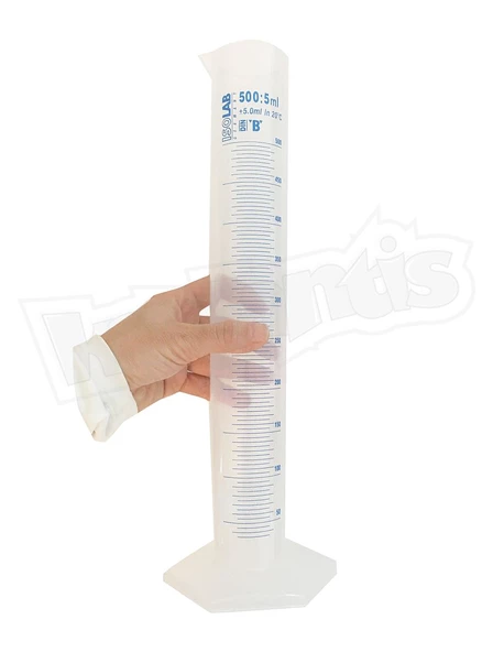 ISOLAB 500ml Plastik Mezür Mavi Skala - Resim 5