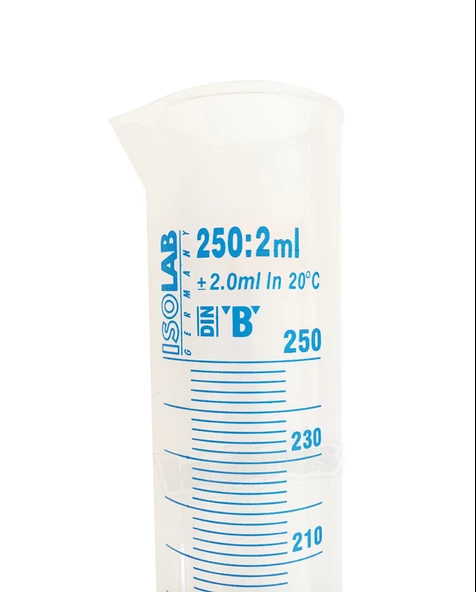 ISOLAB 250ml Plastik Mezür Mavi Skala - Resim 2