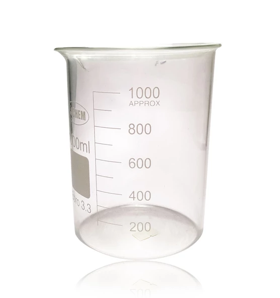 ACHEM 1000ml Cam Beher Kısa Form - Resim 2