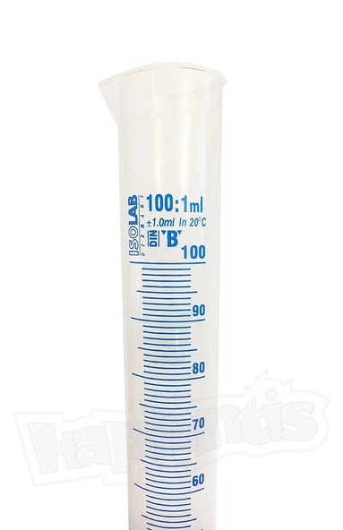 ISOLAB 100ml Plastik Mezür Mavi Skala - Resim 2