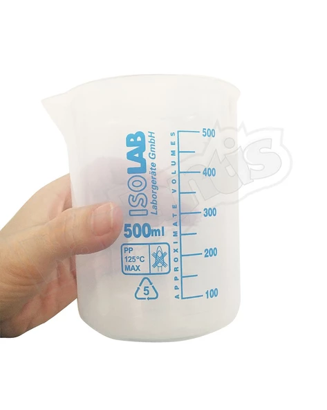 ISOLAB 500ml Ölçü Kabı Beher Mavi Skala - Resim 5