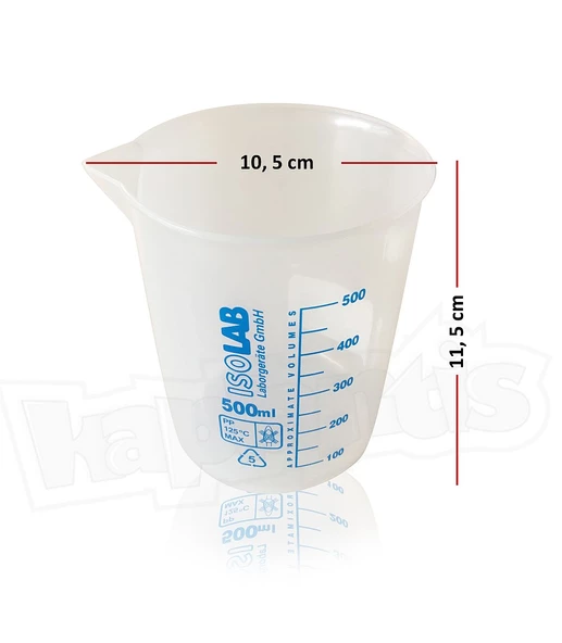 ISOLAB 500ml Ölçü Kabı Beher Mavi Skala - Resim 4