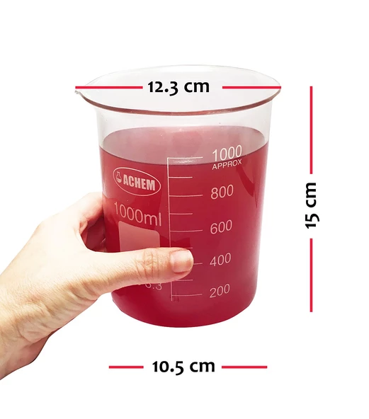 ACHEM 1000ml Cam Beher Kısa Form - Resim 5