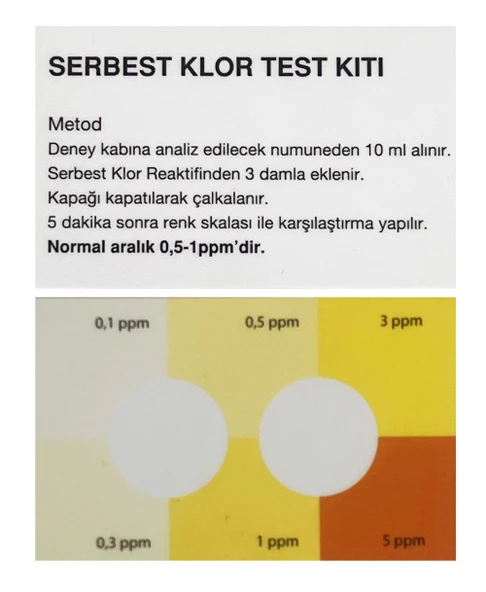ChemBio Serbest Klor Test Ölçüm Kiti - Resim 5