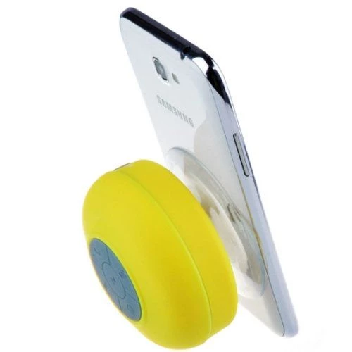 Su Geçirmez Mini Bluetooth Duş Hoparlörü (Sarı) - Resim 5