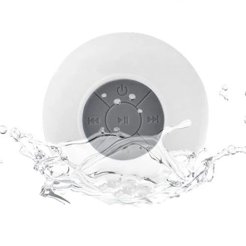 Su Geçirmez Mini Bluetooth Duş Hoparlörü (Beyaz) ürün görseli 1