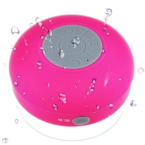 Su Geçirmez Mini Bluetooth Duş Hoparlörü (Pembe) ürün görseli 1