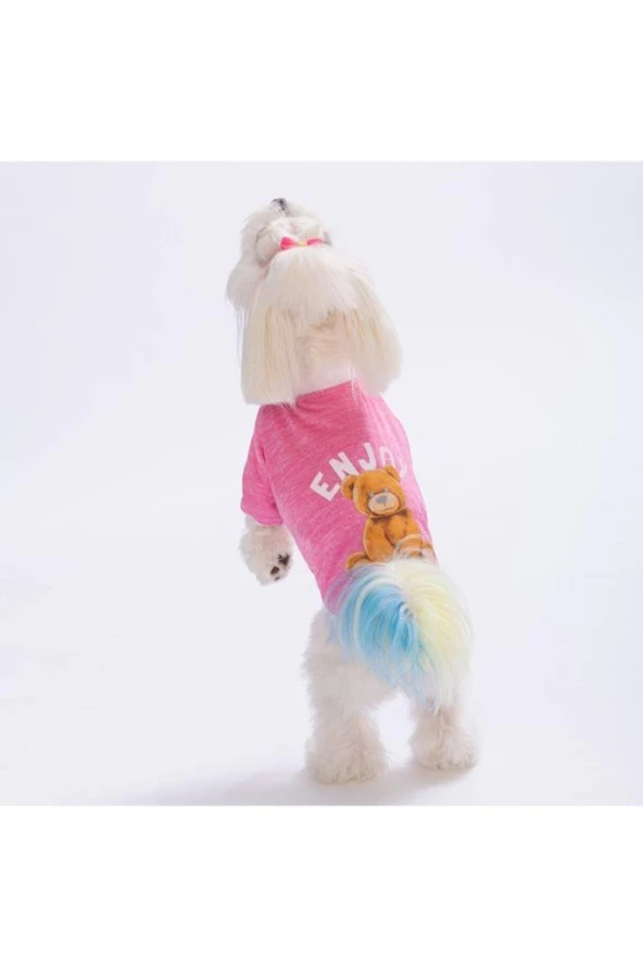 Pawstar Kedi ve KÜÇÜK Köpek Pink Enjoy XL Sırt38cm Göğüs55cm Boyun34cm ürün görseli 1