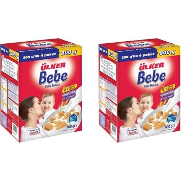 Ülker Bebe Sütlü Bisküvi 800 gr x 2 Adet ürün görseli 1