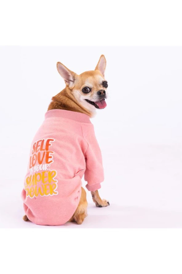 Pawstar Köpek Pink Power Sweat XLarge Sırt38cm Göğüs55cm Boyun34cm ürün görseli 1