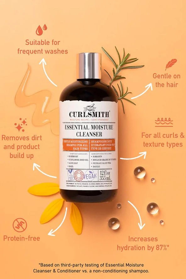 Curlsmith Essential Moisture Cleanser Nemlendirici Şampuan 355ML - Resim 2