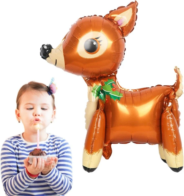 3D Geyik Folyo Balon 59x55 cm - Resim 7