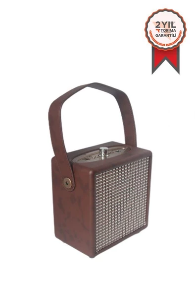 Torima X2 Taşınabilir Wooden Case Bluetooth Hoparlör Kahverengi ürün görseli 1
