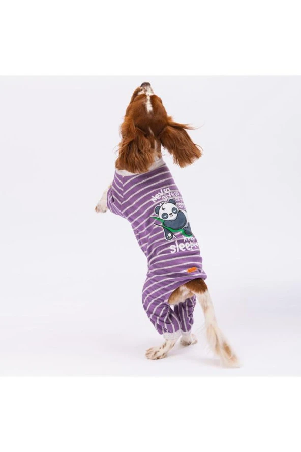 Pawstar Köpek Mor Sleeper Pijama Tulum 2XLarge Sırt43cm Göğüs58cm Boyun38cm ürün görseli 1
