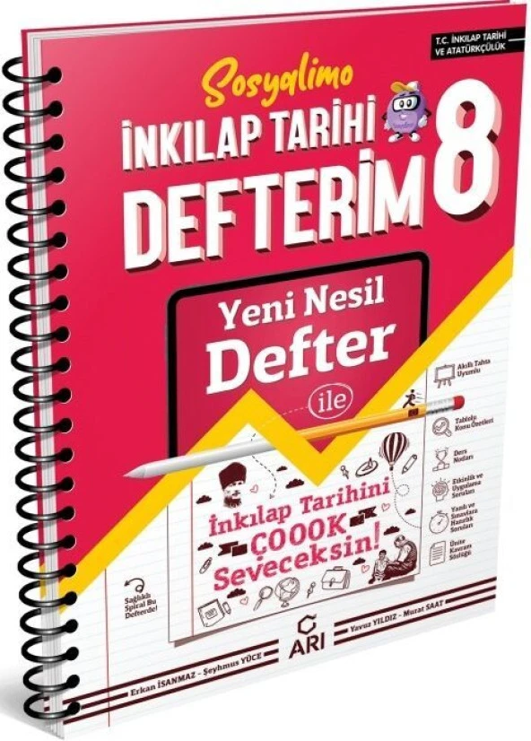 Arı Yayıncılık 8. Sınıf Sosyalimo Akıllı İnkılap Tarihi Defteri ürün görseli 1