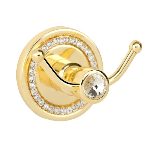 Damla Banyo Jewel İkili Askılık Gold Altın 0003879Au 8699421212905 ürün görseli 1