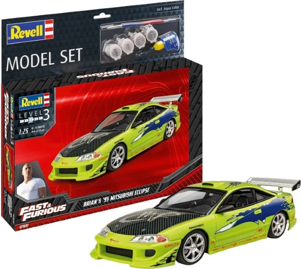 Revell 1:25 Fast & Furious Brians 95 Mitsubishi Eclipse ürün görseli 1