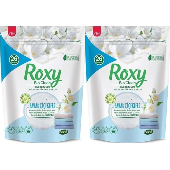 Dalan Roxy Bio Clean Matik Sabun Tozu 800GR Bahar Çiçekleri (2 Li Set) (52 Yıkama) ürün görseli 1