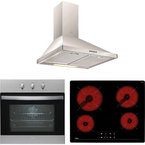 Teka He 715 Fırın-Tz 6415 Ocak-Df 60 Davlumbaz Ankastre Set ürün görseli 1