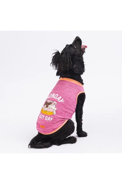 Pawstar Kedi ve KÜÇÜK Köpek T-Shirt Fuchsia Lazy XL Sırt38cm Göğüs55cm Boyun34cm ürün görseli 1