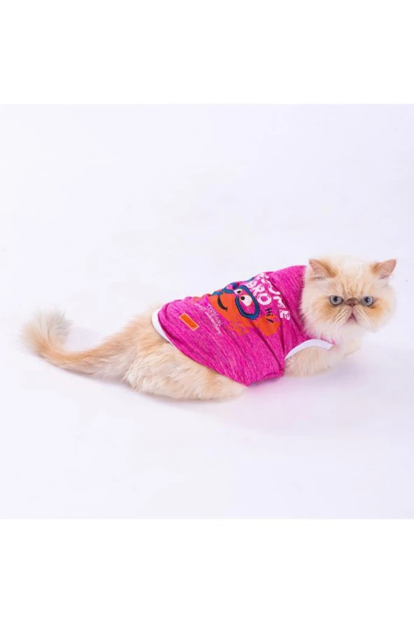 Pawstar Kedi ve KÜÇÜK Köpek T-Shirt Fuchsia Crab XL Sırt38cm Göğüs55cm Boyun34cm ürün görseli 1