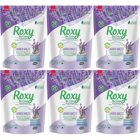 Dalan Roxy Bio Clean Matik Sabun Tozu 800GR Lavanta Bahçesi (6 Lı Set) (156 Yıkama) ürün görseli 1