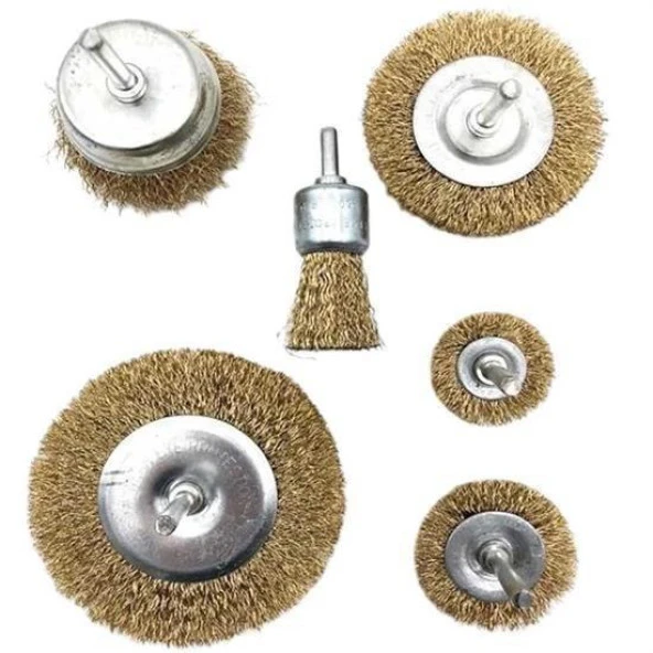 Zhltools 6lı Matkap Ucu Tel Fırça Seti Pas Yağ Kir Yapışkan Sökücü Set ürün görseli 1