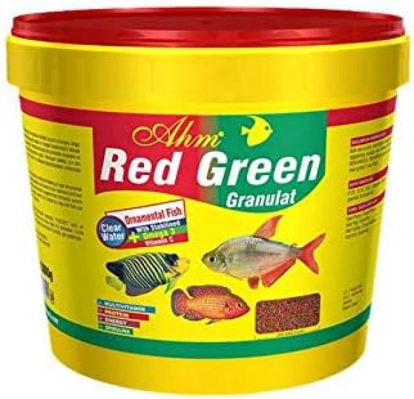 Ahm Red Green Granulat 100 gr.(Açık) Balık Yemi Skt:01/2029 ürün görseli 1