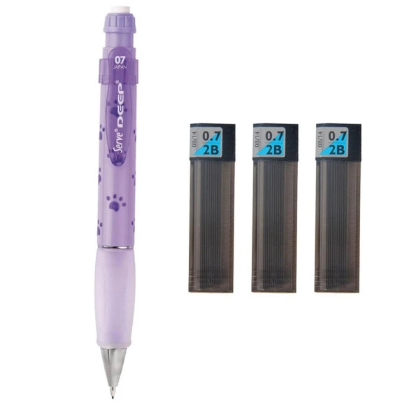 Serve Deep Doğa Desen Versatil 0,7 Pastel Lavanta Köpek Pati + Tombow 0.7 mm 2b Uç 3 Adet ürün görseli 1