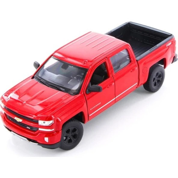 Welly 2017 Chevrolet Silverado 1:24 Kırmızı Model Araba ürün görseli 1