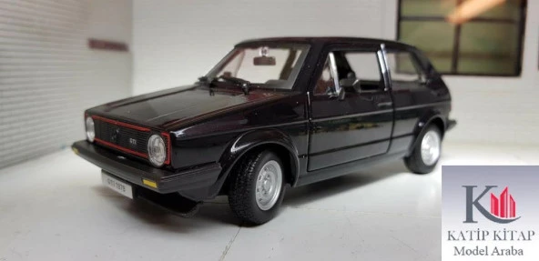 Burago 1979 Volkswagen Golf Mk1 GTI 1:24 Siyah Model Araba ürün görseli 1