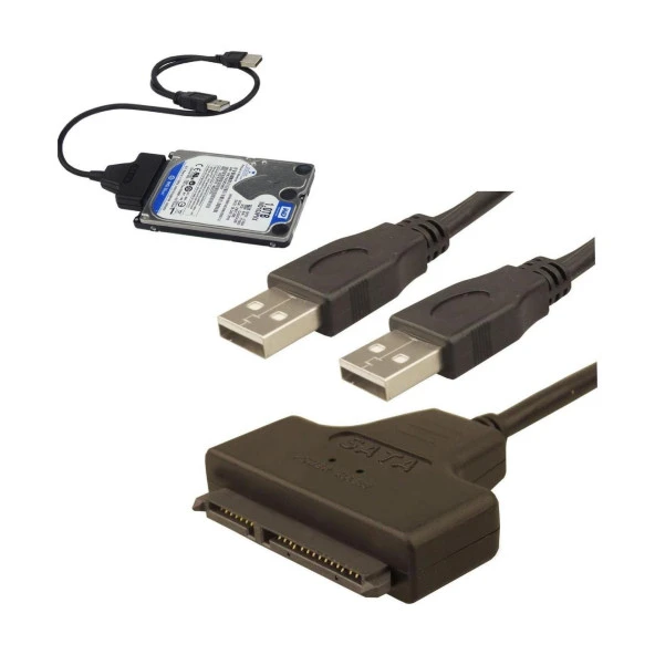 2.5 inç Sata HDD Kablosu Hard Disk SSD HDD To USB Laptop Serial ATA 4536 ürün görseli 1