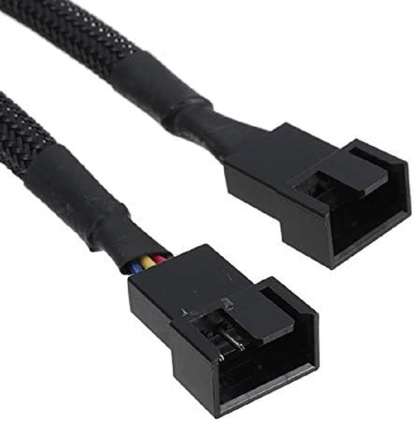 Ancheyn Fan Çoklayıcı 2 Port Y Pwm 4 Pin Splitter Çoklayıcı Switch Kablosu 5025 ürün görseli 1