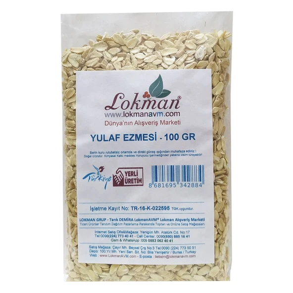 Yulaf Ezmesi Doğal 100 Gr Paket - Resim 2